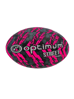 Street Rugby Ball – Black/Pink, Size 4 - Optimum