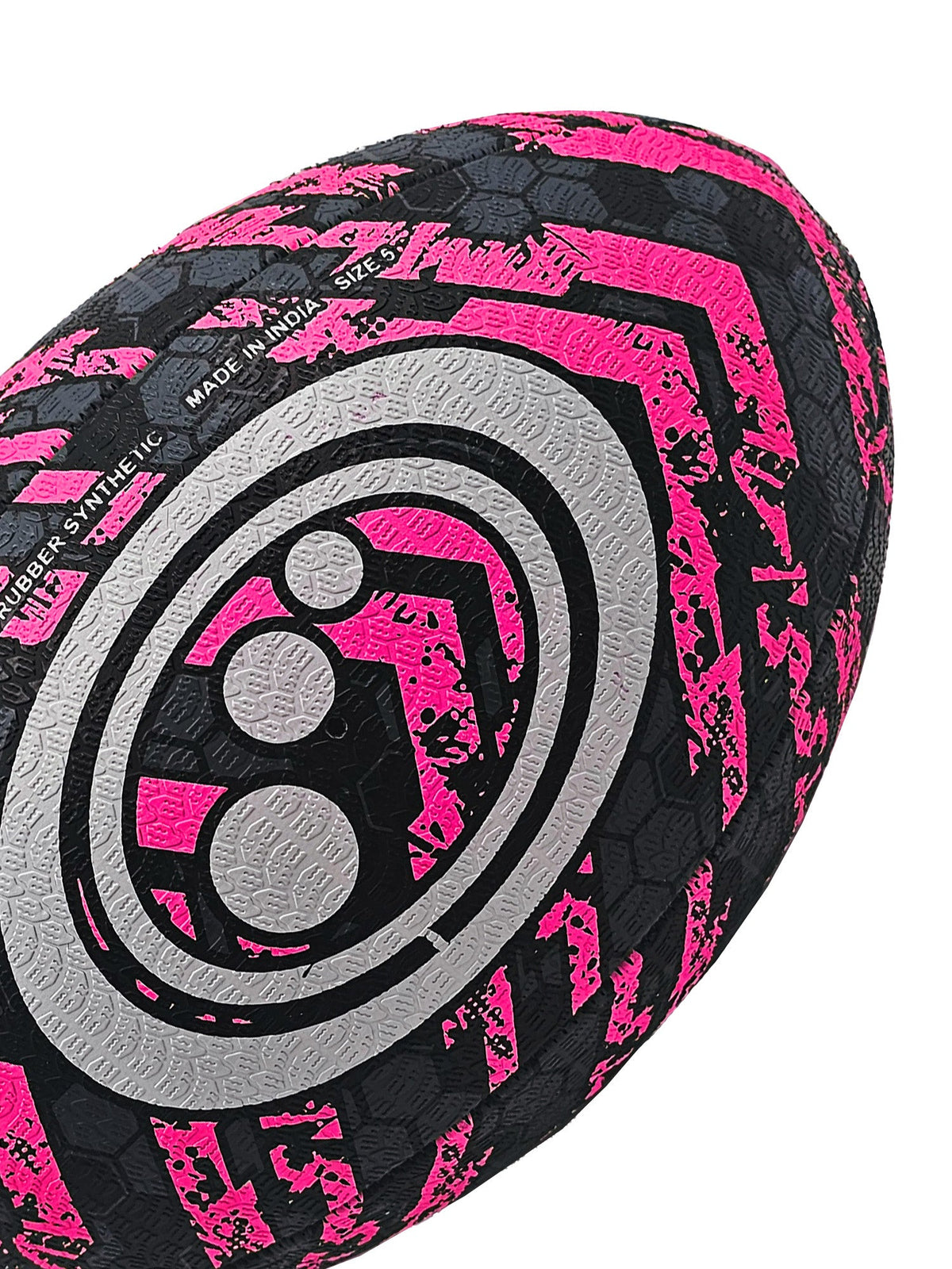 Street Rugby Ball – Black/Pink, Size 3 - Optimum