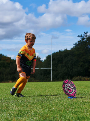Street Rugby Ball – Black/Pink, Size 4 - Optimum